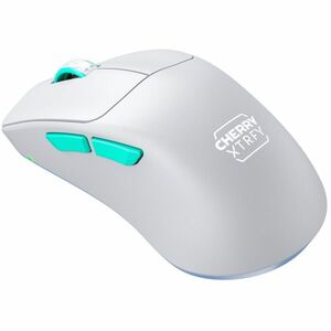 CHERRY XTRFY M64 Gaming Mouse - Radio Frequency - USB - Pixart 3395 - White - Cable/Wireless - 2.40 GHz - Rechargeable - S