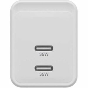 Targus HyperJuice HJG35EU 35 W AC Adapter - 2 USB Type-C - For iPhone, MacBook - Europe - White