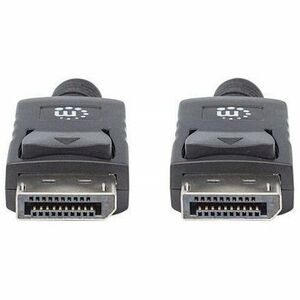 DisplayPort 1.2 Cable, 4K@60hz, 2m, Male to Male, Equivalent to Startech DISPL2M, With Latches, Fully Shielded, Black, Lif