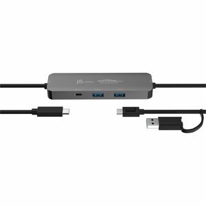 j5create Wormhole Switch JCH462 USB Hub - USB Type C, USB Type A - 640 MB/s - Notebook, Keyboard, Mouse, Desktop, Tablet, 