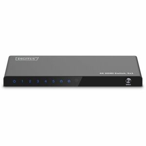 Digitus Audio/Video-Schalter - Kabel - 3840 x 2160 - 4K, 4K UHD - 5 Eingabegerät - TV, Notebook, Spielkonsole - 1 x USB - 