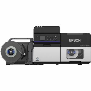 Epson ColorWorks C8000e Industrial Inkjet Printer - Colour - Label Print - USB - With Cutter - LCD Display Screen - 108 mm