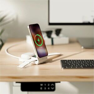 Alogic Yoga Induktionsladegerät - Weiß - 1 - für Ohrhörer, AirPod, Smartwatch, Smartphone - 9 V DC, 12 V Gleichstrom Einga