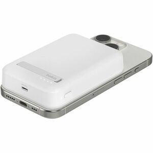 Belkin BoostCharge Pro Stromspeicher - Weiß - für iPhone, Qi2-fähiges Gerät - 10000 mAh - 2 x USB - Weiß