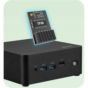 MSI Cubi NUC 1M Cubi NUC 1M-037ES Desktop AI Computer - Intel Core 3 100U - 8 GB - 256 GB SSD - Mini PC - Black - Intel Ch