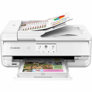 Canon PIXMA TS9551Ca Wired & Wireless Inkjet Multifunction Printer - Colour - White - Cloud/Copier/Printer/Scanner - 4800 