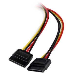 12in LP4 to 2x SATA Power Y Cable Adapter - Molex to to Dual SATA Power Adapter Splitter