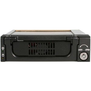 Black Aluminum 5.25in Rugged SATA Hard Drive Mobile Rack Drawer