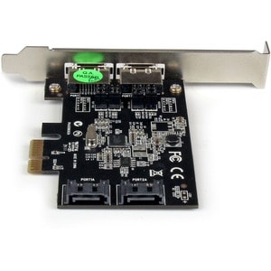 2 Port PCI Express SATA 6 Gbps eSATA Controller Card - Dual Port PCIe SATA III Card - 2 Int/2 Ext - SATA III 6Gbps PCI-e Card