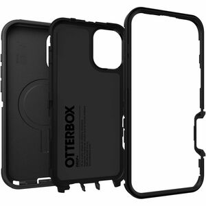 OtterBox Defender Case for Apple iPhone 16 Plus Smartphone - Textured - Black - Retail - 1 - Damage Resistant, Drop Resist