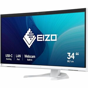 EIZO FlexScan EV3450XC-WT 34 Zoll Klasse Webcam UW-QHD Gekrümmter Bildschirm LED-Monitor - 21:9 Format - Weiß - 86,6 cm (3