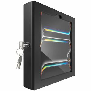 iPad Pro M4 & M5 11" , Apex Secured Enclosure Wall Mount - Black - iPad Security Wall Mount