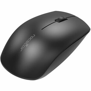 Rocstor Premium Combo Keyboard & Mouse - Wireless RF 2.40 GHz Keyboard - Black - Wireless RF Mouse - 1200 dpi - Black