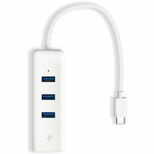 TP-Link UE330C USB/Ethernet-Hub - USB 3.0 Typ C - 640 MB/s - Tastatur, Drucker, Festplatte, Maus, Flash-Laufwerk, Notebook