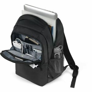 Dicota Eco CORE Carrying Case (Backpack) for 38.1 cm (15") to 43.9 cm (17.3") Notebook - Black - Water Resistant - 300D rP