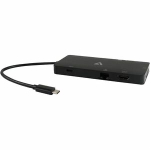 V7 Mini Dock UCMINIDOCK-ALTHV USB Type C Docking Station for Notebook - Charging Capability - Memory Card Reader - SD - Bl