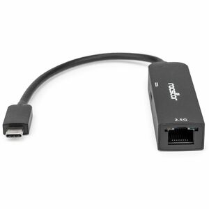 Rocstor Premium USB-C to 2.5 Gb Ethernet with USB-C 100W Power Delivery PD 3.0 Adapter - 1x USB Type C - Male - 1 x RJ-45 