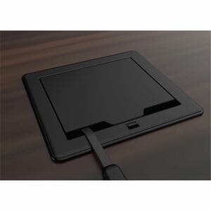 Crestron FlipTop FT2-700-MECH-PTL-B Cable Organizer - Black - Pass-Through Lid - Metal