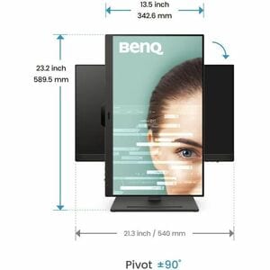 BenQ GW2490T 24.0" Class Full HD LED Monitor - 16:9 - Black - 60.5 cm (23.8") Viewable - In-plane Switching (IPS) Technolo