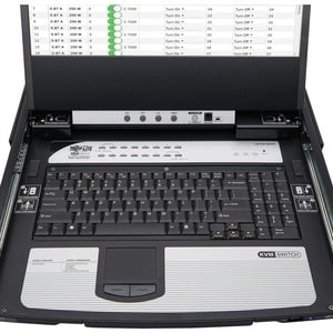 Tripp Lite series B030-DP16-17DIP LCD Rack Console KVM Switch - Metal - Black - TAA Compliant - 16 Computer(s) - 43.2 cm (