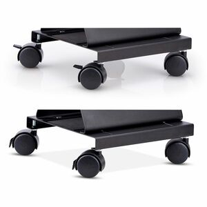 StarTech.com CPU Caddy - 21 kg Capacity - 4 Casters - Steel - 256.5 mm Length x 259.1 mm Width x 269.2 mm Height - Black - 1