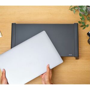 Trust Monta Monitor Stand - 10 kg Load Capacity - 9.8 cm Height x 41.5 cm Width x 22.5 cm Depth - Desk, Table - Tempered G