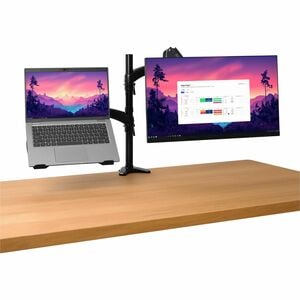 Trust Mara Clamp Mount for Notebook, Monitor - Black - Landscape/Portrait - Height Adjustable - 2 Display(s) Supported - 4