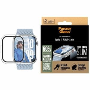 PanzerGlass Snappie Plastic, Glass Screen Protector for Watch Series 10 - Clear - Anti-microbial - Bump Resistant, Scratch