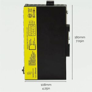 Brainboxes SW-7617 Ethernet Switch - 16 Ports - Fast Ethernet, Gigabit Ethernet - 10/100Base-T, 1000Base-X - 2 Layer Suppo
