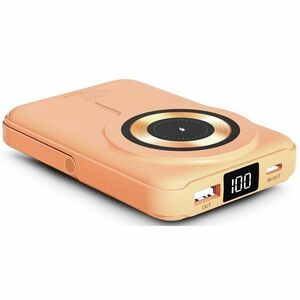 Urban Factory Magnee Power Bank - Apricot Ice - For iPhone - 10000 mAh - 15 W - 4.50 A, 3 A - USB Type-C Connector - 2 x U