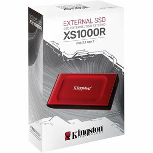 Kingston XS1000 1 TB Portable Solid State Drive - External - Red - USB 3.2 (Gen 2) - 1050 MB/s Maximum Read Transfer Rate