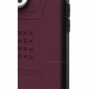 Urban Armor Gear Civilian Carrying Case Apple iPhone 16 Pro Max Smartphone - Bordeaux - Shock Absorbing, Impact Resistant,