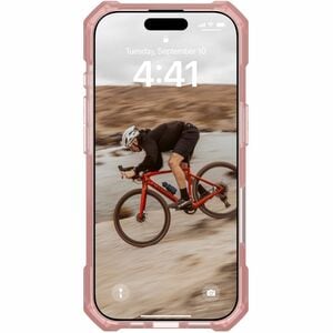 Urban Armor Gear Essential Armor Case for Apple iPhone 16 Pro Smartphone - Hexagonal Pattern - Rose - Shock Absorbing, Dro