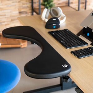 Bracciolo R-Go, ergonomico, simmetrico, con taglio per gli addominali, in schiuma morbida, nero