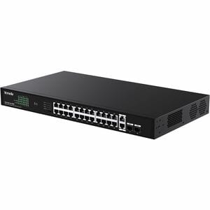 Tenda TEG1128P-24-250W Ethernet Switch - 26 Ports - Gigabit Ethernet - 10/100/1000Base-T, 100/1000Base-X - 2 Layer Support