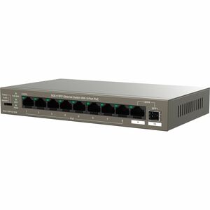 Tenda TEG1110PF-8-102W  9GE+1SFP Ethernet Switch With 8-Port PoE - 8 Ports - Gigabit Ethernet - 10/100/1000Base-T, 100/100