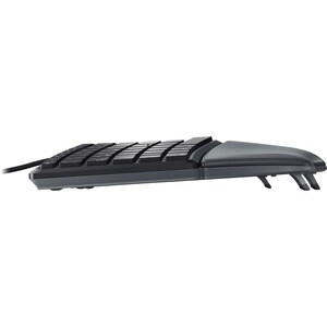 CHERRY ERGO KC 4500 Rugoso Teclado - Cabo Conectividade - USB Interface - Inglês (Reino Unido) - Preto - Windows