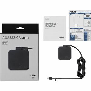 Asus AC65-00 65 W AC Adapter - 1 Pack - Universal Adapter - USB Type-C - For Notebook, Chromebook, USB Type C Device, Tabl