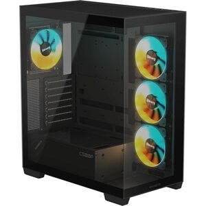 Gigabyte C500 PANORAMIC STEALTH Gaming Computer Case - Mini ITX, Micro ATX, ATX Motherboard Supported - Mid-tower - Temper