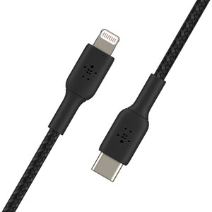 Belkin MFi Certified Braided Lightning to USB-C Charge and Sync Cable, 3.3 Feet / 1 Meters, Black