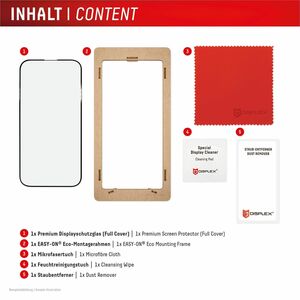 Displex Premium Glass 10H Hartglas Displayschutz für Apple iPhone 16 - Transparent - 1 - für OLED iPhone 16 - Resistent ge