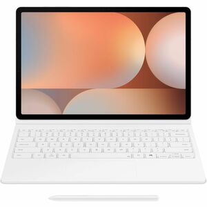Samsung Book Cover Tastatur/Cover (Buchfalz) Samsung Galaxy Tab S9+ Tablet - Weiß - 286 mm Höhe x 193,4 mm Breite x 14,8 m
