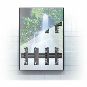 B-Tech System X Mounting Rail for Video Wall, Menu Board - Black - Landscape/Portrait - Aluminium