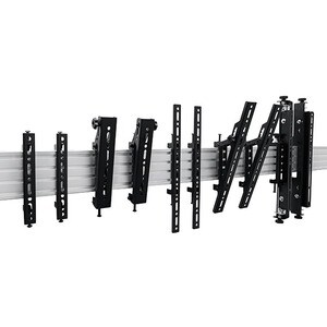 B-Tech System X Mounting Rail for Mounting Collar, Mounting Bracket, Mounting Column, Video Wall, Menu Board - Silver - Al