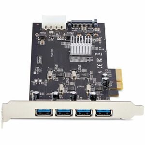 StarTech.com 4-Port USB PCIe Card, USB 3.2 5Gbps, PCI Express Expansion Card with 4x Independent USB Controllers, 4x USB-A