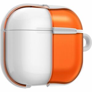 Spigen Classic C1 Charging Case Apple AirPods 4 - Tangerine - Polycarbonate Body - Carabiner Clip - 50.3 mm Height x 63 mm