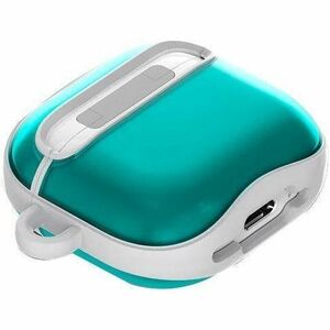 Spigen Classic C1 Charging Case Apple AirPods 4 - Bondi Blue - Polycarbonate Body - Carabiner Clip - 50.3 mm Height x 63 m