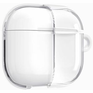 Spigen Ultra Hybrid Carrying Case Apple AirPods 4 - Jet White - Scratch Resistant - Polycarbonate Body - Carabiner Clip - 