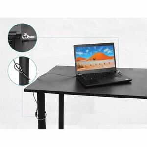 Manhattan Nano 440509 Cable de Bloqueo Para Portátil, Tableta - 1.50m Cable - Cierre con llave - Plata, Negro traslúcido -