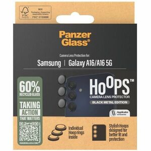 PanzerGlass Hoops Camera Lens Protector - Black - Glass, Aluminium